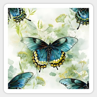 Butterflies Watercolor 7 - Black Swallowtail Sticker